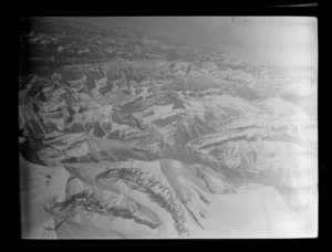 View out window during Pan American World Airways (Pan Am) Polar Flight between San Francisco and London