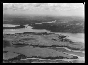 Broad view of Hobsonville, Auckland region, looking from north-east