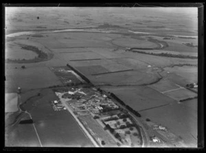 Rural area, Manawatu-Whanganui region, featuring Longburn Freezing Works