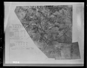 Aerial map of Le Quesnoy captured by New Zealanders in World War I