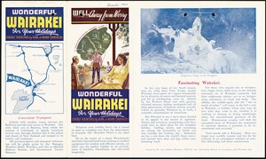 New Zealand Railways. Publicity Branch :Wonderful Wairakei for your holidays. Easily reached by rail & road services. [Cover and front. December 1940]