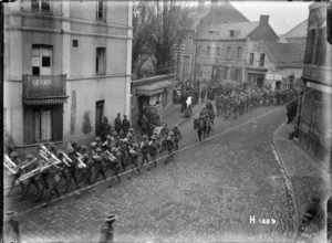 New Zealand Division leaving Solesmes, France, after the armistice ending World War l