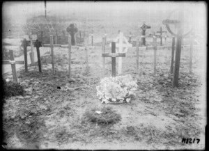 The grave of Brigadier General Johnston killed in 1917