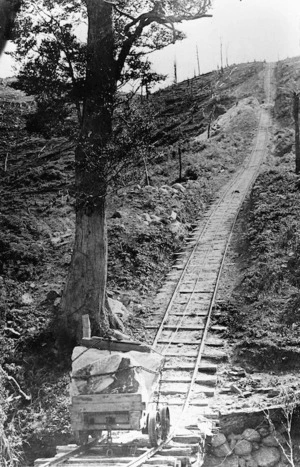 The incline to the old quarry at Sandy Bay