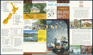 Tourist Hotel Corporation of New Zealand :Introducing New Zealand's finest holiday hosts, THC. [Pamphlet cover and front. ca 1965]