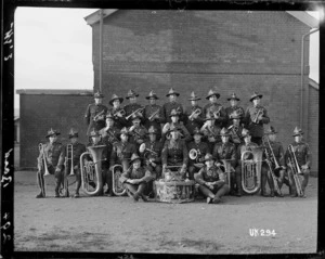 New Zealand Field Artillery camp band in England