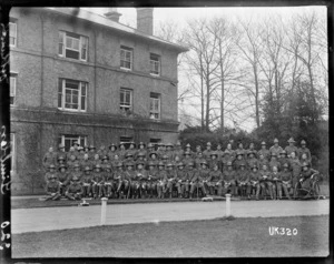 Medical officers and amputees at Oatlands Park Hospital, England