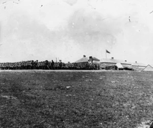 Military parade at Barrack Hill, Napier