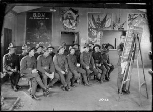 Staff presentation at a New Zealand camp, England