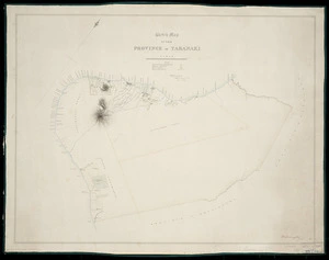 Humphries, Thomas, 1841-1928 :Sketch map of the Province of Taranaki [ms map]. Octo. Carrington, Surveyor. 1869.