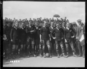New Zealand Services rugby team poses in France