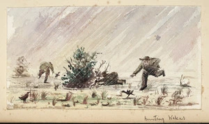 Green, William Spotswood, 1847-1919 :Hunting wekas. [14 February 1882]