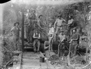 Logging bushmen, probably Stratford district