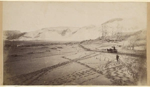 Te Wairoa after the 1886 Tarawera eruption, with Sir James Hector - Photograph taken by Charles Spencer