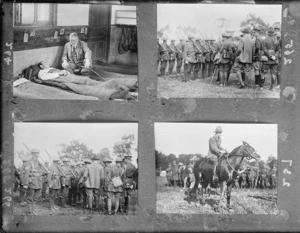 Four photographs of New Zealand soldiers in France, 1917, during World War I