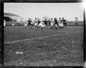 New Zealand Services rugby team playing after World War I