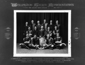 Wellington Hockey Representatives, New Zealand Shield holders, 1910 - Photograph taken by Zak Studios