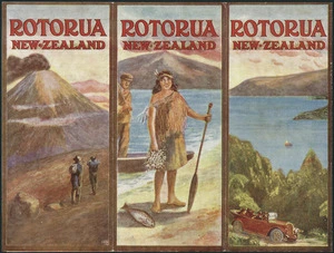 Messenger, Arthur Herbert 1877-1962: Rotorua New Zealand / AHM. [N.Z. publicity folder no. 1 1924. Cover]