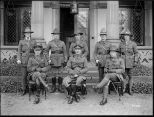 Brigadier General Hart and New Zealand Rifle Brigade officers, Bruck, Germany