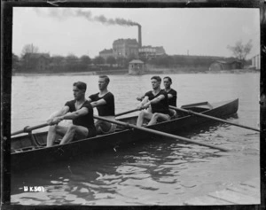 A services rowing coxed four after World War I