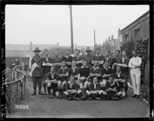 A NZEF inter-divisional rubgy team in England