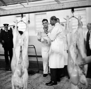 The Duke of Edinburgh's visit to the Gear Meat works, Petone