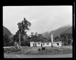 Temporary office and bar, Glacier Hotel, Fox Glacier, Westland District