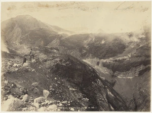 Creator unknown : Photograph of the crater of Mount Tarawera after the 1886 eruption, taken by the Burton Brothers