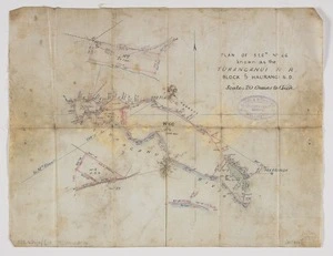 Mason & Richmond: Plan of Sec[tio]n no. 66 known as the Turanganui N.R. [Native Reserve] Block 5 Haurangi S.D. [Survey District] [ms map]. Mason & Richmond, authorised & licensed surveyors, Wellington. [ca.1900].