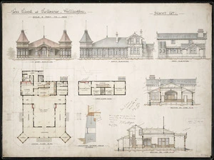 Swan, John Sidney, 1874-1936 :[Plan of] Tea Kiosk at Kelburne, Wellington. Sheet no 1, July 1904.