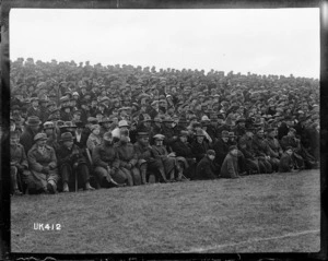 The spectators at the Inter-Services Rugby Tournament final match, London