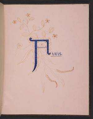Burton, Clelia, 1878-1952 :Finis [decorated page] [ca 1900]