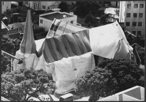 Old St Paul's Church being fumigated - Photograph taken by Morrie Hill