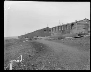 The orderly room at a New Zealand military camp in England, World War I