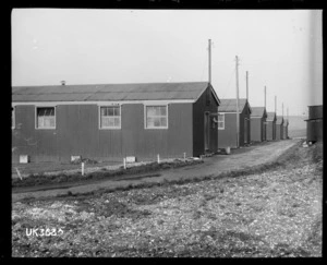 Barracks at a New Zealand military camp in England, World War I