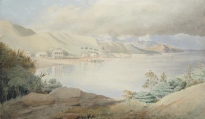 Rawson, Henry Freer, 1839-1879 :[Settlement at the water's edge. 1860-1870s].