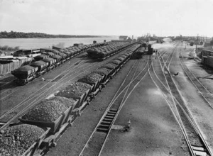 Coal wagons, Westport railway station