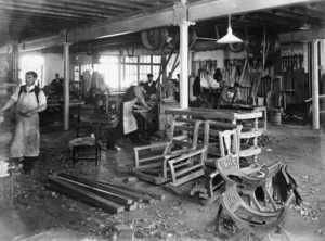 Cabinet making workroom, Wellington Woodware Company, Wellington