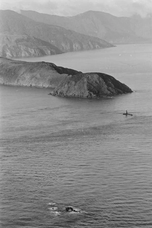 Area in Marlborough Sounds, near Cape Jackson, where the Russian cruise ship Mikhail Lermontov is believed to have been holed - Photograph taken by Ian Mackley