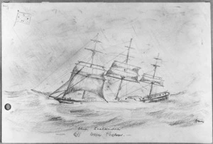 Munro, John Alexander, 1872-1947 :Ship Zealandia off Cape Horn. [1890s?]