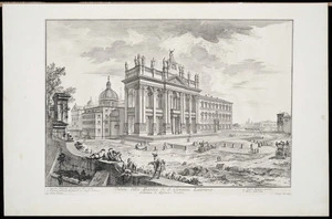 Piranesi, Giovanni Battista, 1720-1778 :Veduta della Basilica di S. Giovanni Laterano. Piranesi del. scol. [1749]