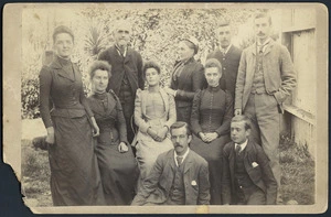 Edward Bibby, his wife Mary Ann, and their eight children