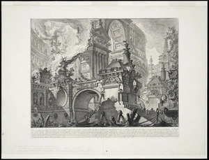 Piranesi, Giovanni Battista, 1720-1778 :Parte di ampio magnifico porto all'uso degli antichi Romani .... Roma. G. B. Piranesi [1850]