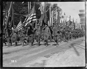 American Infantry in the Victory Parade in Paris, 1919
