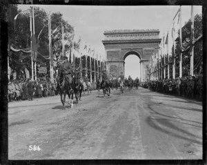 Mounted troops in the Victory Parade in Paris, 1919