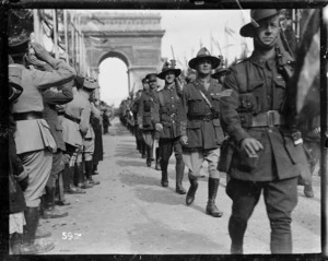 Imperial troops in the Victory Parade, Paris, 1919
