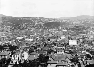 Part 3 of a 4 part panorama overlooking Wellington City