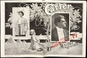 Carter, Master magician, Opera House, Monday Feb[ruary] 17, [1908. Programme cover double spread].