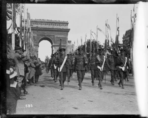 Troops at the Victory Parade in Paris, 1919
