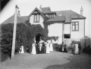 Women at a garden party, Wanganui district